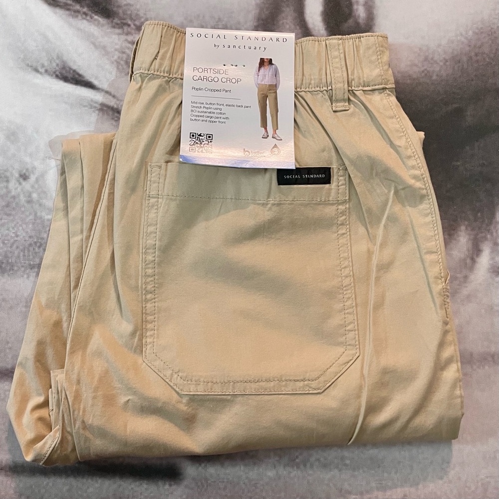 Womens social standard by sanctuary port side crop pants NWT size large